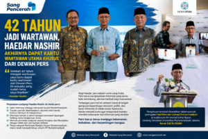 Dulu Tulisan Disobek Redaktur, Kini Haedar Nashir Ketua Umum Muhammadiyah Raih Kartu Wartawan Utama Dewan Pers